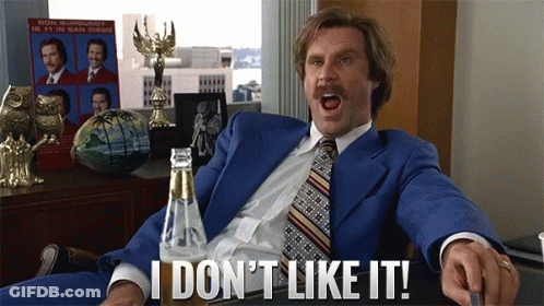 A Man In A Blue Suit And Tie Says I Do N't Like It GIF