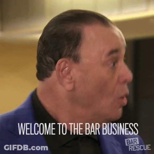 A Man In A Blue Suit Says Welcome To The Bar Business Bar Rescue GIF