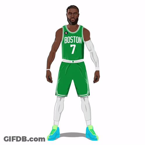 A Man In A Boston Jersey With The Number 7 GIF