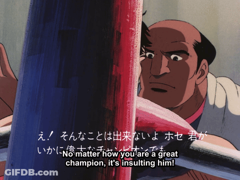 A Man In A Boxing Ring Says No Matter How You Are A Great Champion It Is Insulting Him GIF