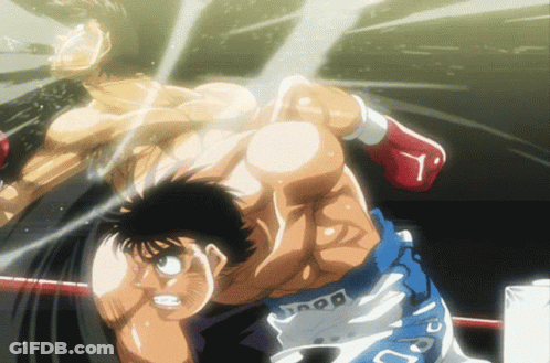 A Man In A Boxing Ring With The Letter Y On His Glove GIF