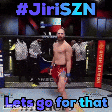 A Man In A Boxing Ring With The Words Let 'S Go For That Below Him GIF