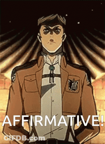 Man In Brown Jacket Standing In Front Of Affirmative Sign GIF