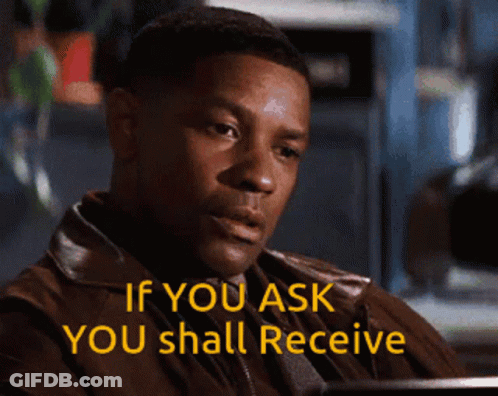 Man In Brown Jacket Saying If You Ask You Shall Receive GIF