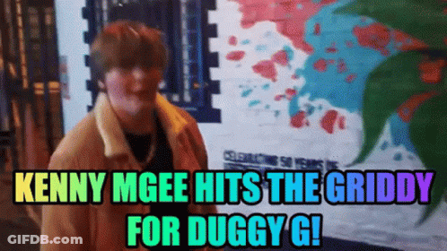 A Man In A Brown Jacket Says Kenny Mgee Hits The Griddy For Duggy Gi GIF