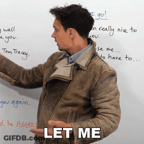 Leather Jacket Man Says Let Me GIF