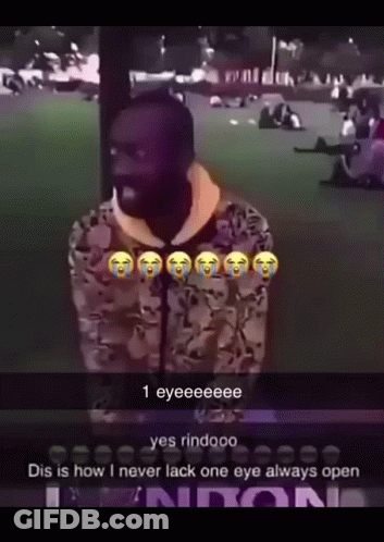 Man In Camo Jacket Saying 1 Eye Yes Rindoo GIF