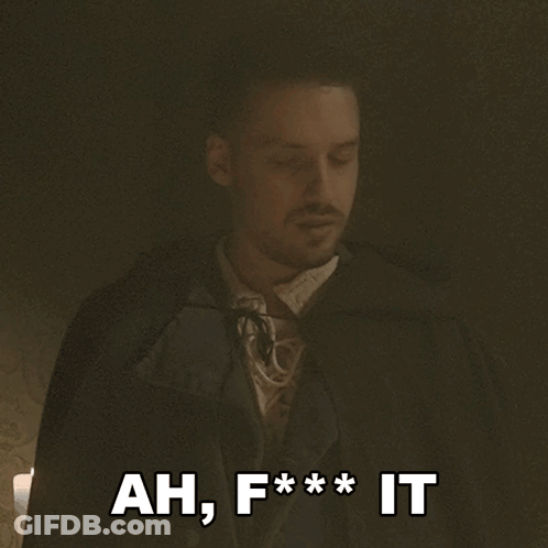 Man In Cape Saying Ah F*** It GIF