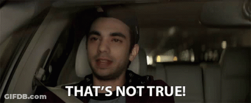 Man Covering Mouth Saying That's Not True GIF