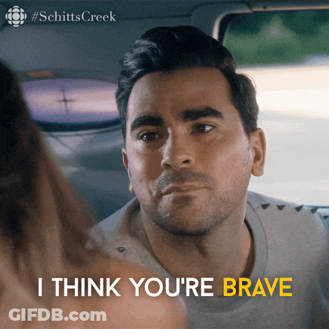 Man In Car Says You're Brave In Yellow GIF