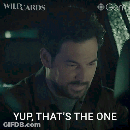 A Man In A Car Says Yup That 'S The One On A Screen GIF