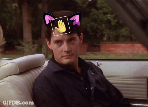 A Man In A Car With A Cat Ear On His Head GIF