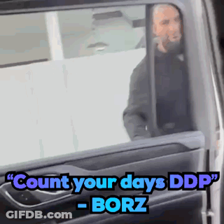 A Man In A Car With The Words Count Your Days Ddr - Borz GIF