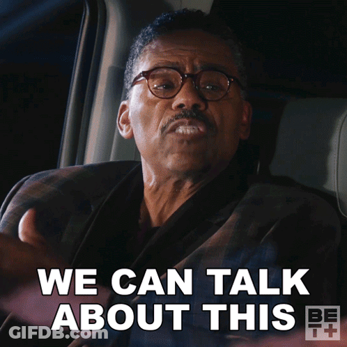 Man In Car Saying We Can Talk About This GIF