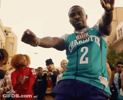 A Man In A Charlotte Jersey With The Number 2 GIF