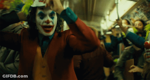 Clown Man Riding A Train GIF