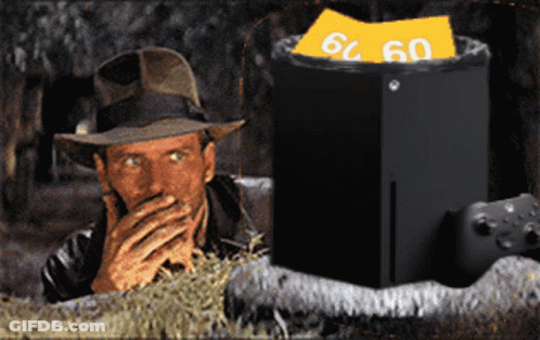 A Man In A Cowboy Hat Covering His Mouth Next To A Trash Can That Says 6C 60 GIF