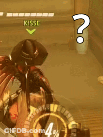 A Man In A Cowboy Hat Is In A Video Game With A Question Mark Above Him GIF