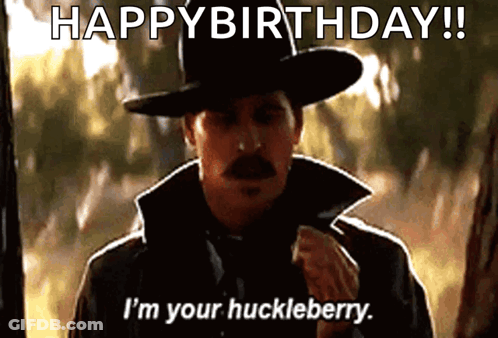 A Man In A Cowboy Hat Says Happy Birthday GIF
