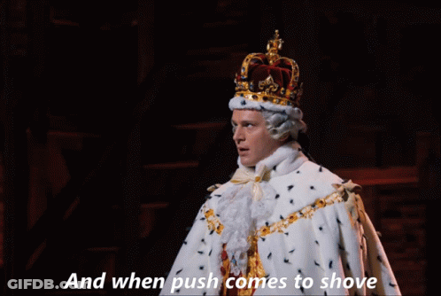 A Man In A Crown Says " I Will ... Kill Your Friends And Family " GIF