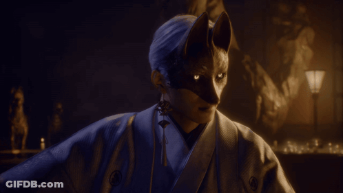 A Man In A Dark Room Holding A Bat GIF