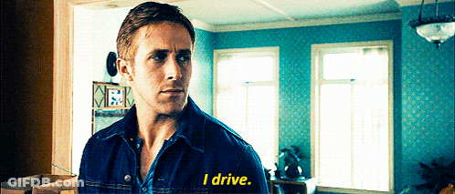 A Man In A Denim Jacket Says I Drive In A Room With Blue Walls GIF