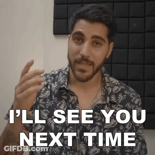 A Man In A Floral Shirt Says I 'Ll See You Next Time GIF