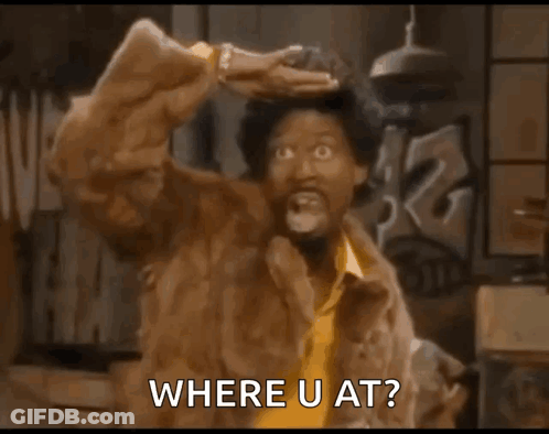 A Man In A Fur Coat Is Asking Where He Is At GIF