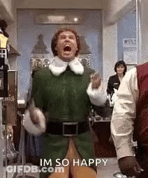 A Man In A Green Elf Costume Is Screaming With His Mouth Open . GIF