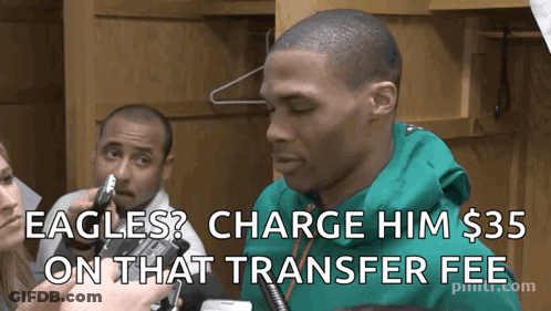 Man In Green Hoodie Interviewed About $35 Transfer GIF