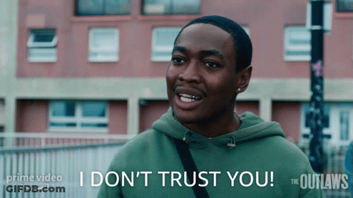 A Man In A Green Hoodie Says I Don T Trust You GIF