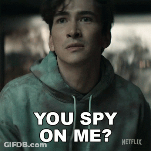 A Man In A Green Hoodie Says You Spy On Me Netflix GIF