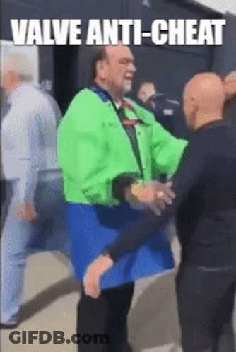 A Man In A Green Jacket Is Hugging Another Man In A Blue Jacket GIF