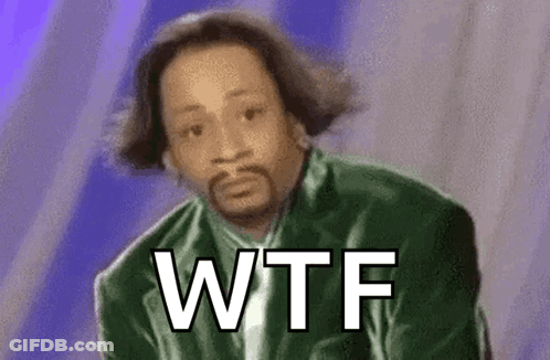 A Man In A Green Jacket Is Making A Funny Face With The Words Wtf Written On His Face . GIF