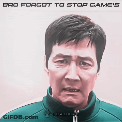A Man In A Green Jacket With The Words Bro Forgot To Stop Game 'S GIF