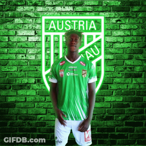 A Man In A Green Jersey With The Word Austria On It GIF