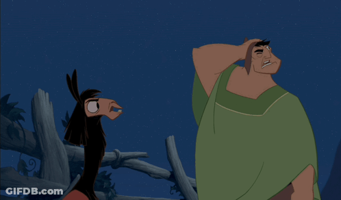 A Man In A Green Shirt Stands Next To A Llama In A Cartoon GIF