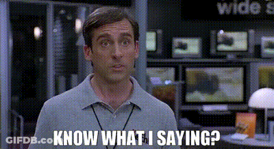 A Man In A Grey Shirt Is Standing In Front Of A Computer Monitor And Says `` Know What I Saying ? '' GIF