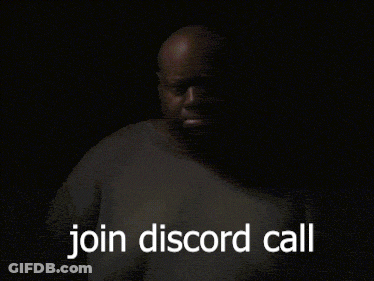 A Man In A Grey Shirt Says Join Discord Call In A Dark Room GIF