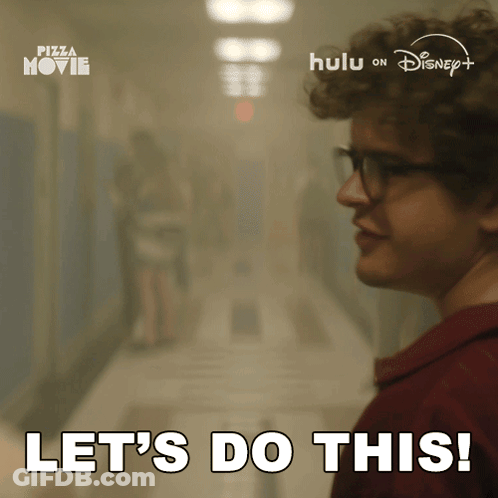 A Man In A Hallway With The Words Let 'S Do This Behind Him GIF