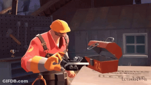 Man In Hard Hat Working On Toolbox 24 GIF