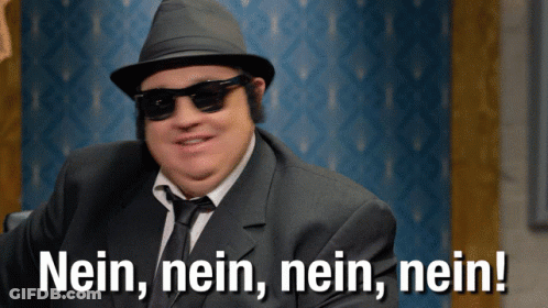 A Man In A Hat And Sunglasses Says Nein Nein Nein Nein GIF