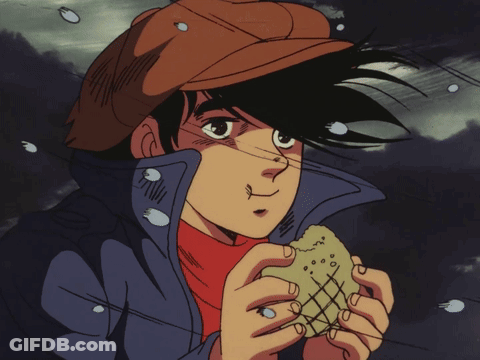 Man Holding Food In Hand GIF