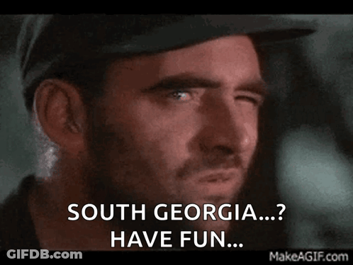 A Man In A Hat Says South Georgia ... Have Fun GIF