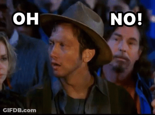 A Man In A Hat With The Words Oh No We Suck Behind Him GIF