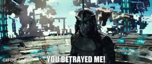 Man In Helmet Saying You Betrayed Me GIF