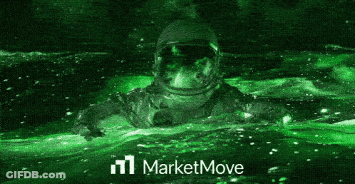 A Man In A Helmet Is Swimming In A Green Liquid . GIF