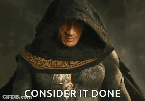 A Man In A Hooded Cape With The Words Consider It Done Written Below Him . GIF