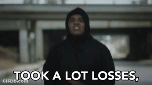 A Man In A Hooded Jacket Is Saying Took A Lot Losses GIF