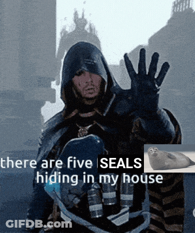 A Man In A Hooded Jacket Says There Are Five Seals Hiding In My House With A Picture Of A Seal GIF
